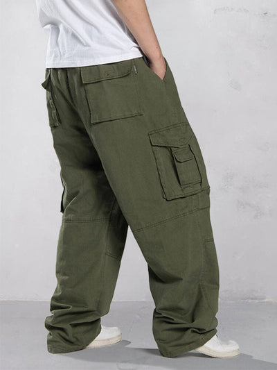 Comfortable Baggy Cargo Pants Pants coofandy Green S 