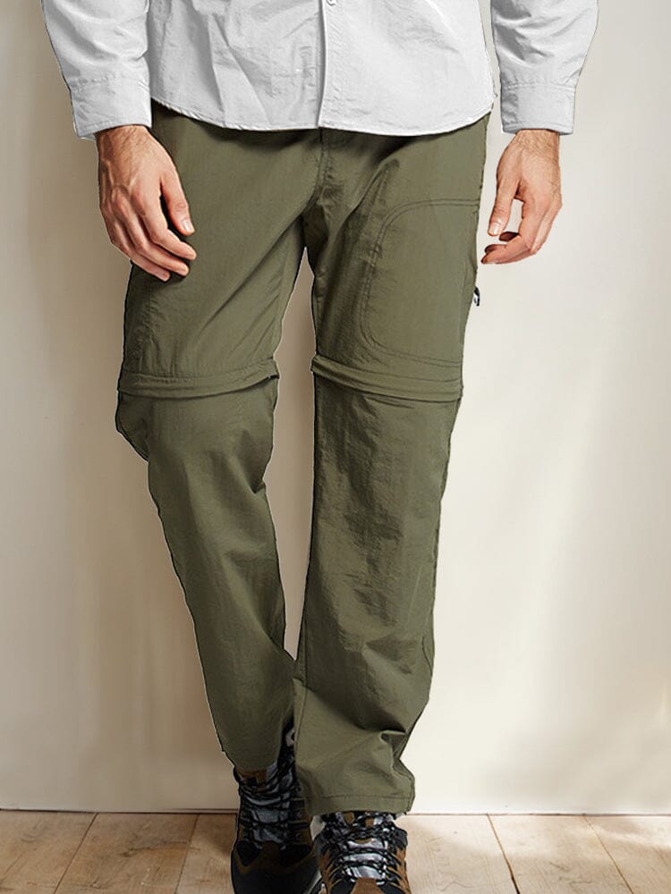 Convertible Quick Dry Travel Pants Pants coofandy Army Green M 