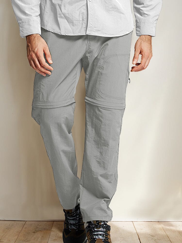 Convertible Quick Dry Travel Pants Pants coofandy Grey S 