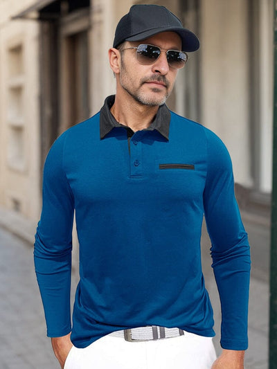 Essential Color Block Polo Shirt Shirts & Polos coofandy Royal Blue S 