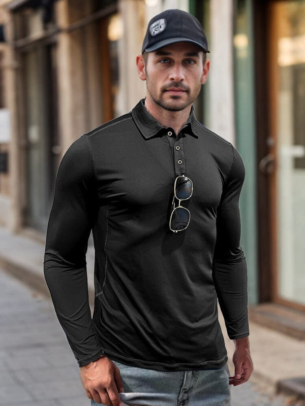 Premium Soft Stretch Polo Shirt Shirts & Polos coofandy Black S 