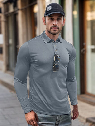 Premium Soft Stretch Polo Shirt Shirts & Polos coofandy Light Grey S 