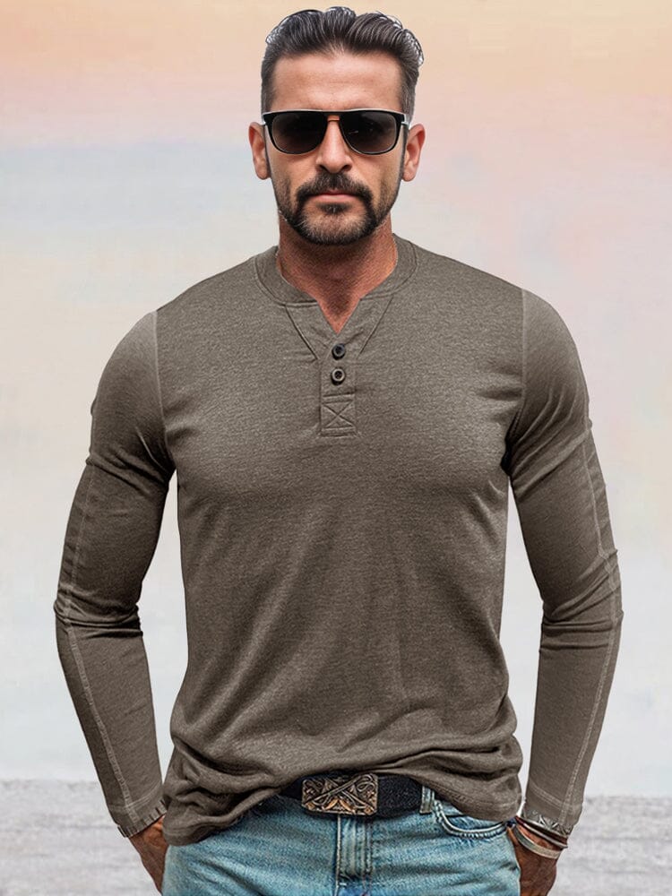 Minimalist Soft Stretch Undershirt Shirts & Polos coofandy Khaki M 