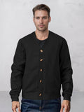 Soft Utility Jacquard Cardigan Cardigans coofandy Black S 