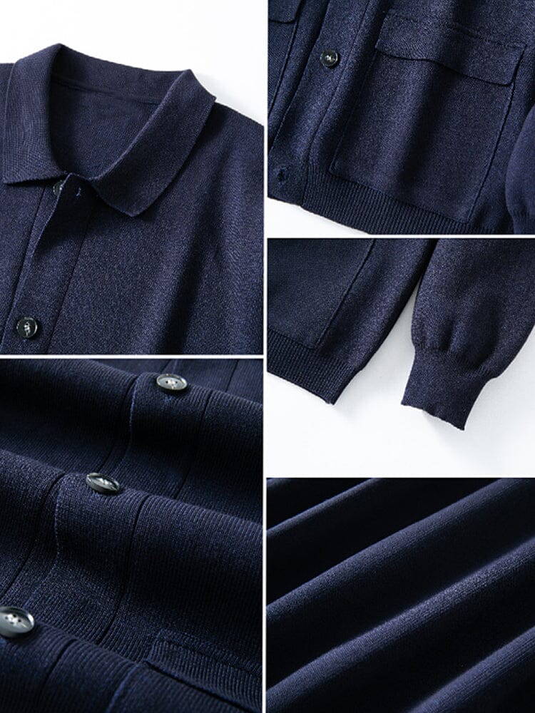 Timeless Polo Collar Cardigan Cardigans coofandy 