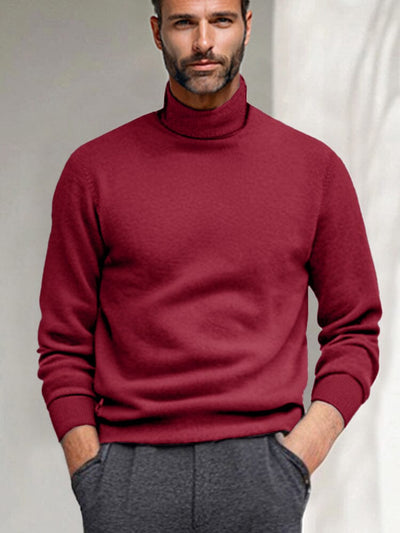 Versatile Warm Sweater Undershirt Sweater coofandy Wine Red S 