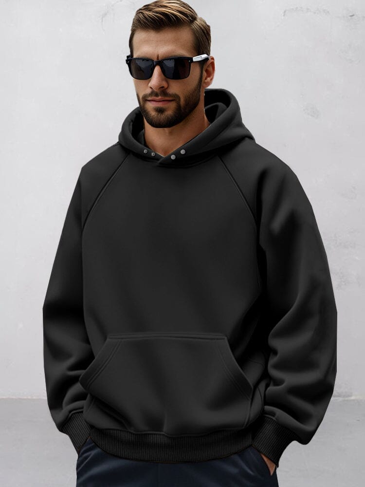 Comfy Breathable Hooded Sweatshirt Hoodies coofandy Black S 