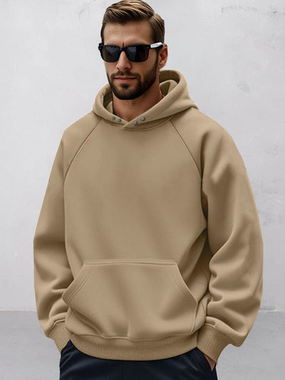 Comfy Breathable Hooded Sweatshirt Hoodies coofandy Khaki S 