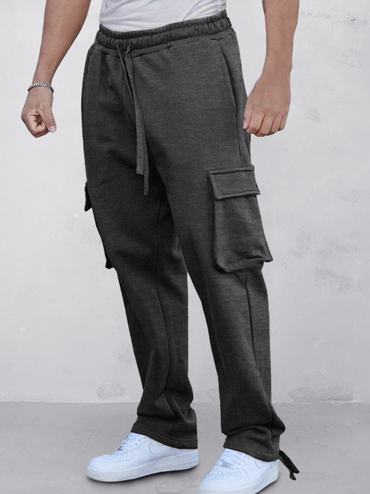 Casual Cargo Style Jogger Pants Pants coofandy Dark Grey S 