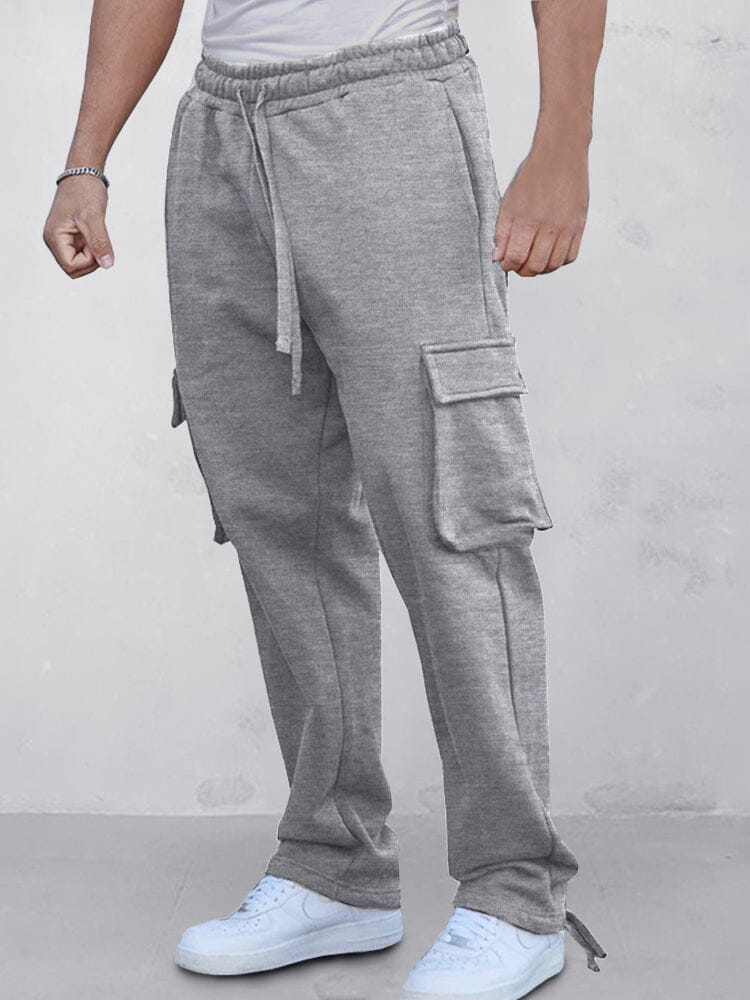 Casual Cargo Style Jogger Pants Pants coofandy Light Grey S 