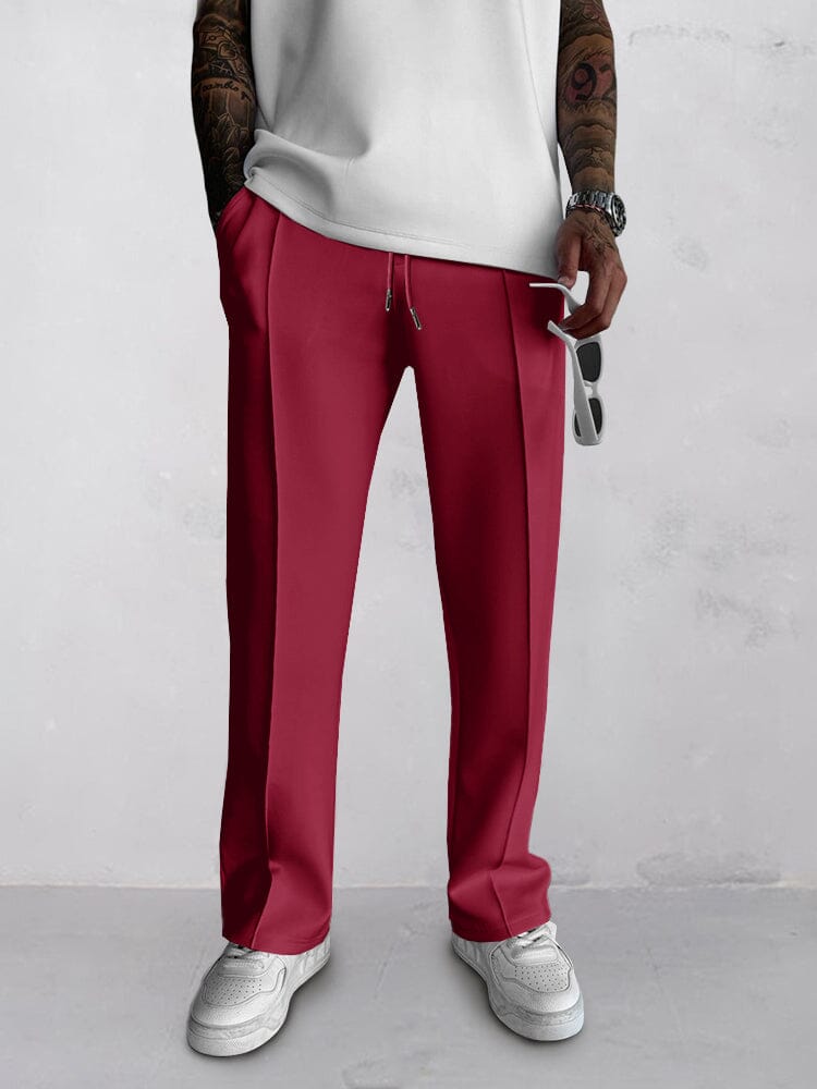 Classic Comfort Athleisure Pants Pants coofandy Wine Red M 