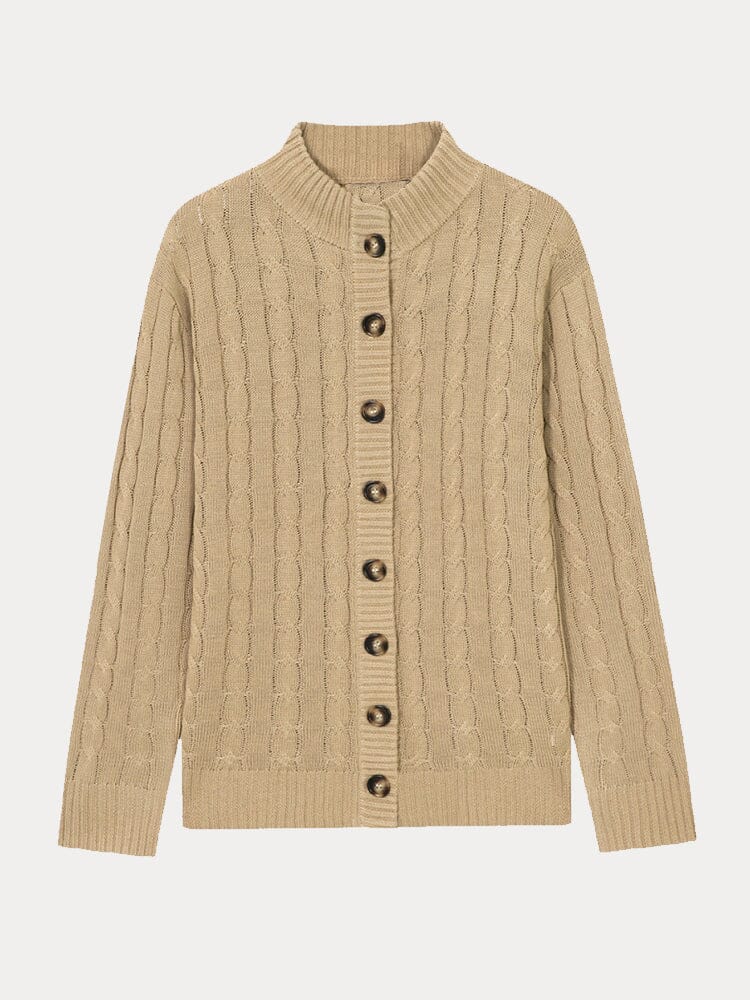 Effortless Cable Knit Cardigan Sweater coofandy 