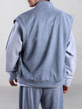 Casual Double Breasted Suede Vest Vest coofandy 