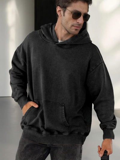 Casual Retro-Inspired Hoodie Hoodies coofandy Black M 