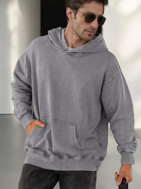 Casual Retro-Inspired Hoodie Hoodies coofandy Light Grey M 