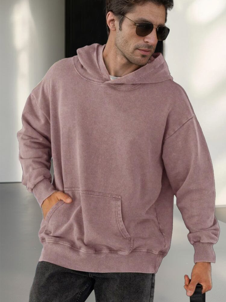 Casual Retro-Inspired Hoodie Hoodies coofandy Pink M 