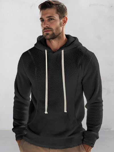 Comfy Warm Polar Fleece Hoodie Hoodies coofandy Black S 