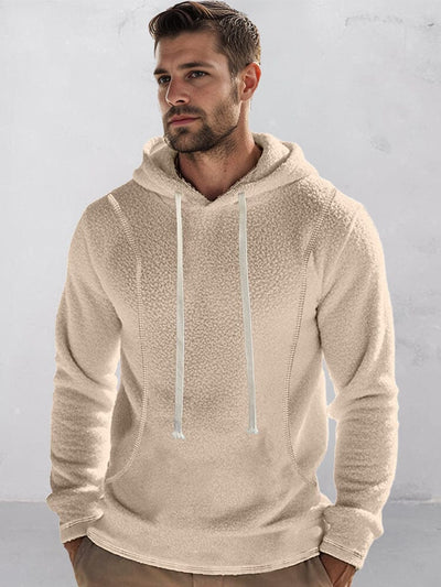 Comfy Warm Polar Fleece Hoodie Hoodies coofandy Khaki S 