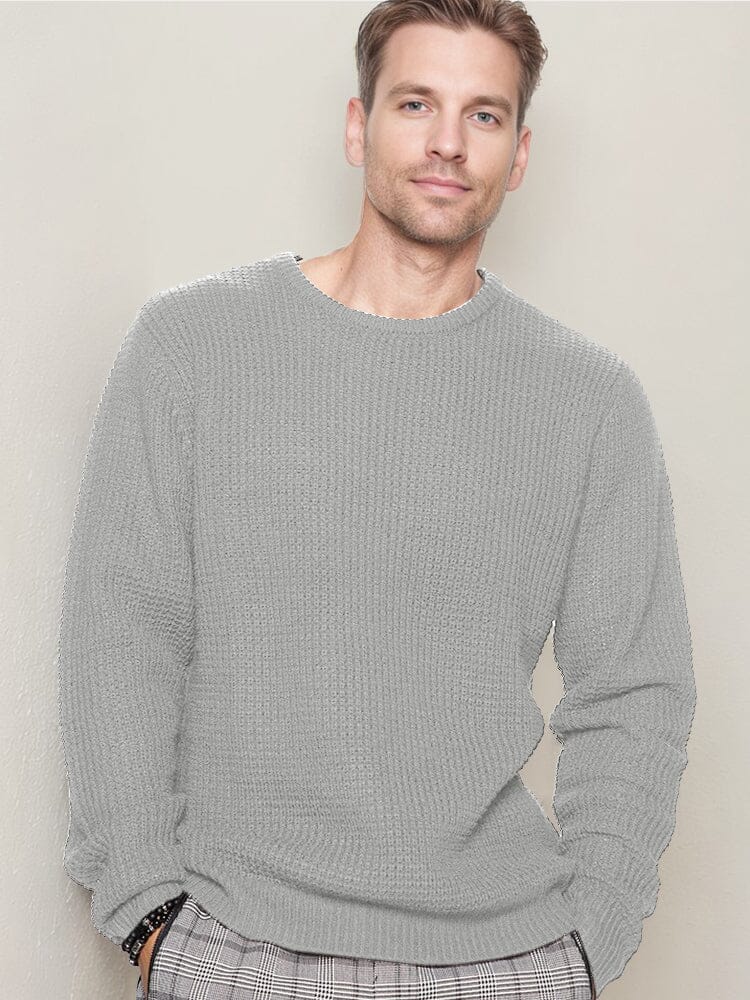 Essential Relaxed Knitted Sweater Sweater coofandy Light Grey M 