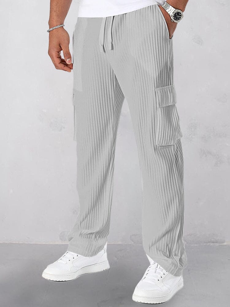 Athleisure Pit-Stripe Cargo Pants Shirts coofandy 