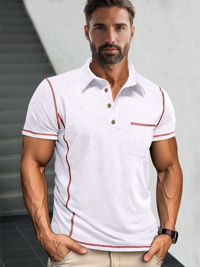 Essential Comfy Polo Shirt Polos coofandy White S 