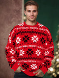 Casual Warm Christmas Sweater Sweaters coofandy Red M 