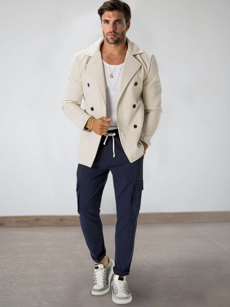 Premium Double-Breasted Lapel Coat Coat coofandy 