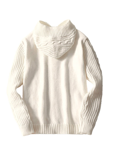 Casual Cable Knit Open Front Cardigan