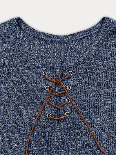 Ribbed Contrast Drawstring Henley Shirt Shirts coofandy 