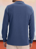 Comfy Versatile Waffle Henley Shirt