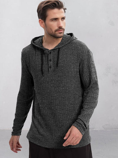 Soft Textured 100% Cotton Hoodie Hoodies coofandy Dark Grey S 