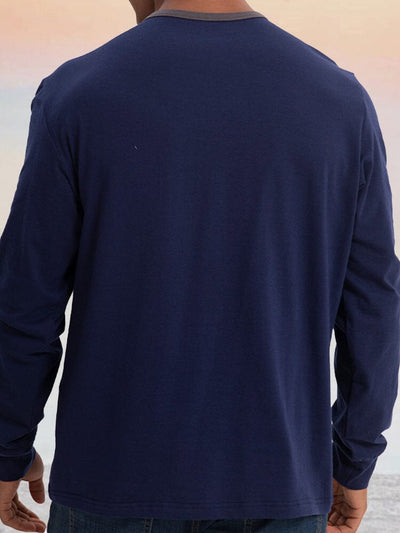 Classic Soft 100% Cotton Henley Shirt T-Shirt coofandy 