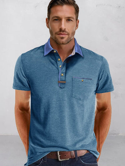 Everyday Relaxed Fit Polo Shirt Polos coofandy Blue S 