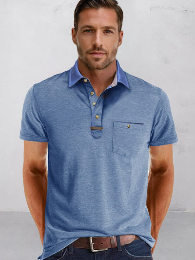 Everyday Relaxed Fit Polo Shirt Polos coofandy Clear Blue S 