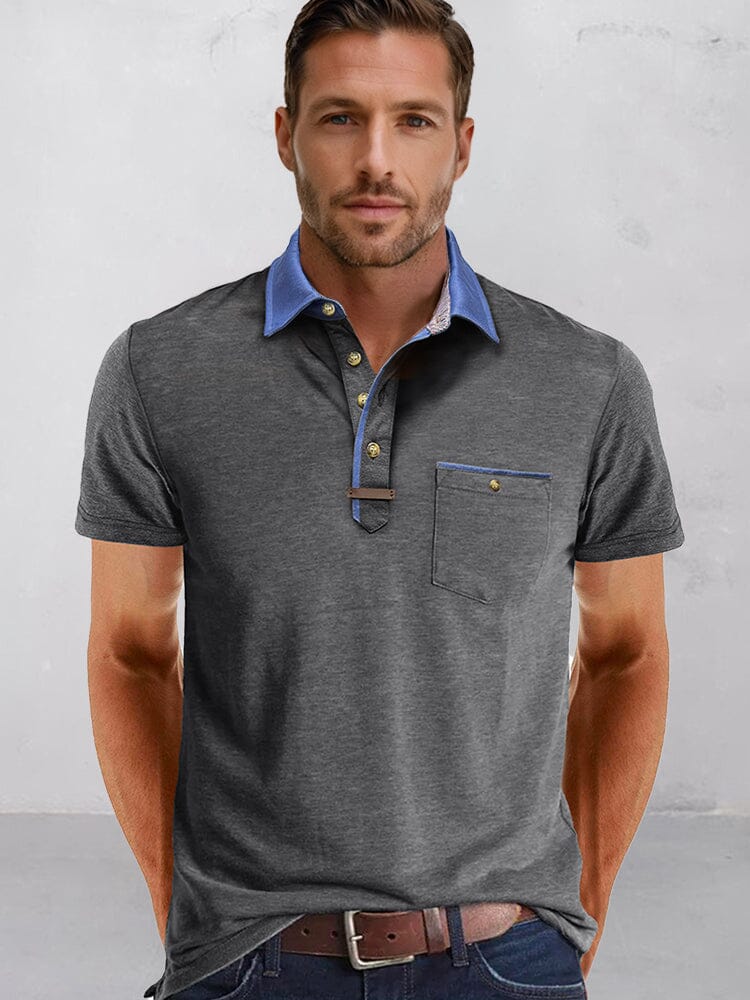 Everyday Relaxed Fit Polo Shirt Polos coofandy Dark Gray S 