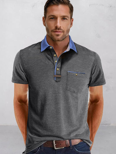 Everyday Relaxed Fit Polo Shirt Polos coofandy Dark Gray S 