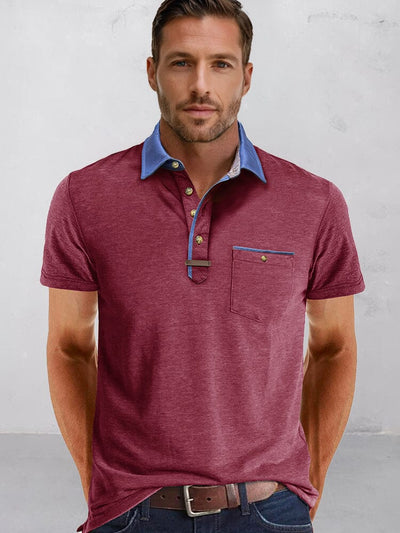 Everyday Relaxed Fit Polo Shirt Polos coofandy Wine Red S 