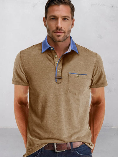 Everyday Relaxed Fit Polo Shirt Polos coofandy Khaki S 