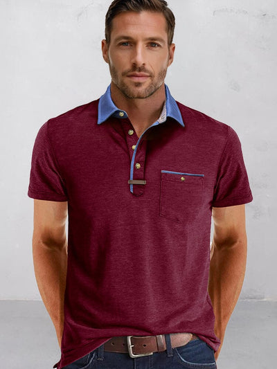 Everyday Relaxed Fit Polo Shirt Polos coofandy Dark Red S 