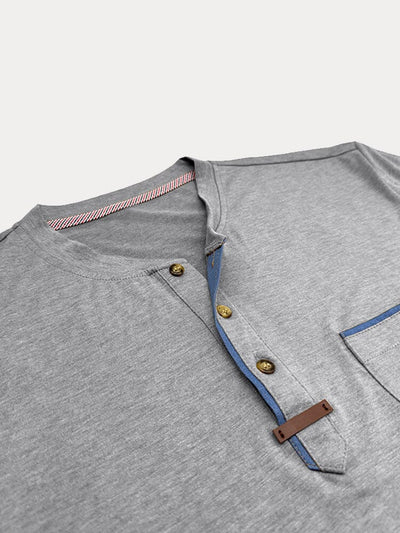 Classic Pure Ease Henley Shirt Shirts coofandy 