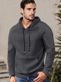 Comfy Relaxed Fit Waffle Hoodie Hoodies coofandy Dark Gray S 