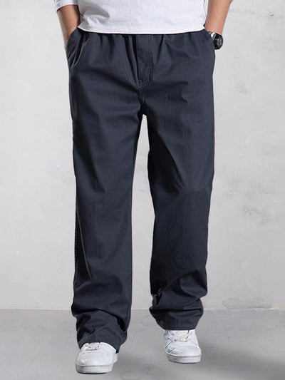 Versatile 100% Cotton Cargo Pants Pants coofandy Navy Blue S 