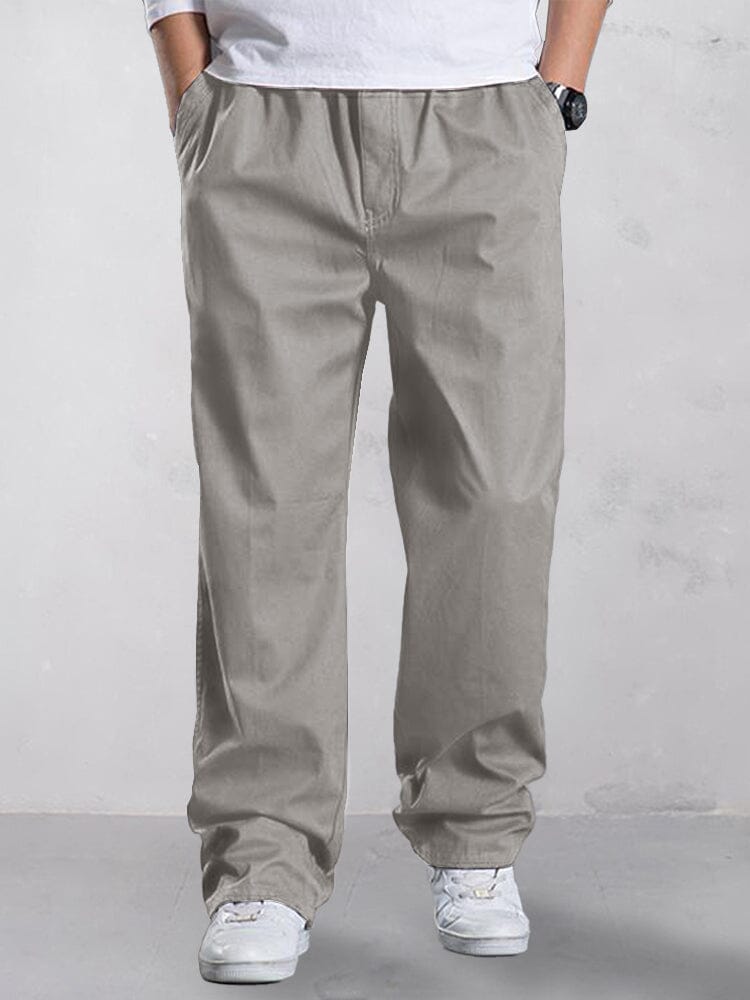 Versatile 100% Cotton Cargo Pants Pants coofandy Light Grey S 