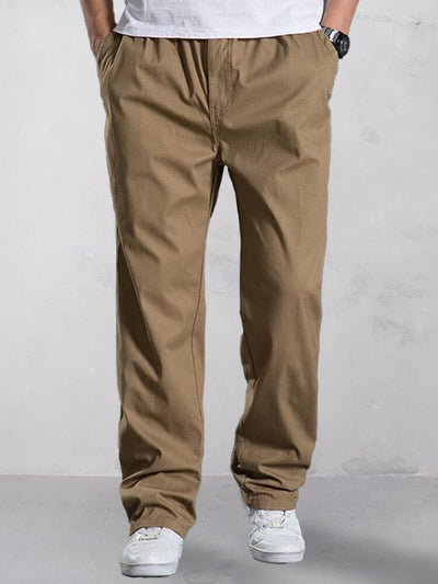 Versatile 100% Cotton Cargo Pants Pants coofandy Khaki S 