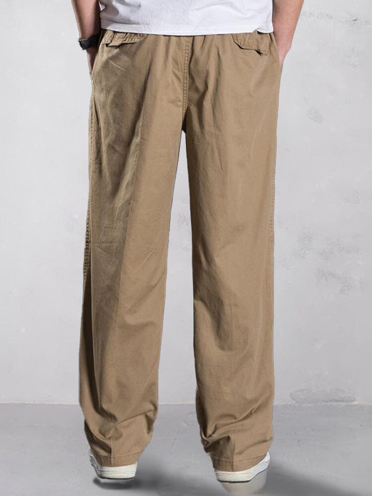 Versatile 100% Cotton Cargo Pants Pants coofandy 