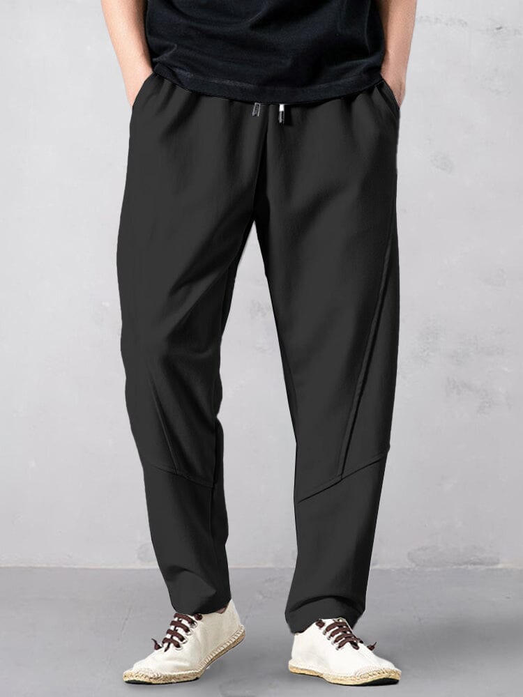 Casual Comfort Tapered Jogger Pants Pants coofandy Black S 