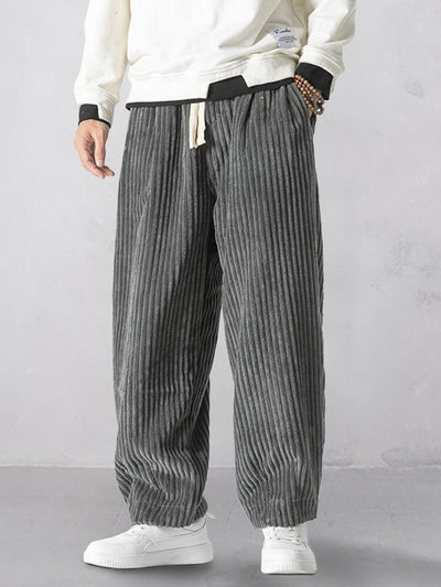 Rlaxed Fit Corduroy Harem Pants Pants coofandy 