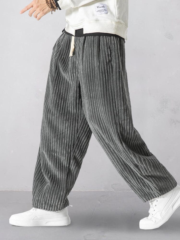 Rlaxed Fit Corduroy Harem Pants Pants coofandy 