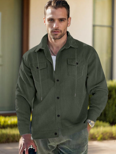 Soft Corduroy Shirt Jacket Shirts coofandy Army Green S 