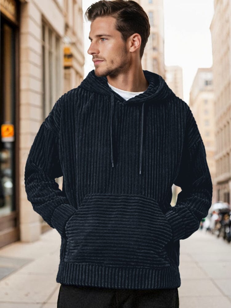 Casual Relaxed Fit Corduroy Hoodie – COOFANDY